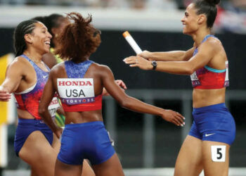 Jefferson-Wooden Completes World Sprint Treble With US Relay Win