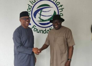 PICTORIAL: Jonathan, Peter Obi Hold Closed-door Meeting In Abuja