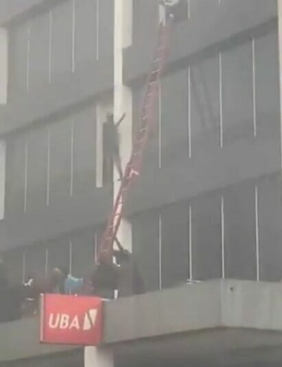 Fire Guts UBA Branch On Lagos Island
