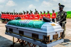 Nigeria Police Force Mounts Guard Of Honour For Late IGP Arase In Abuja