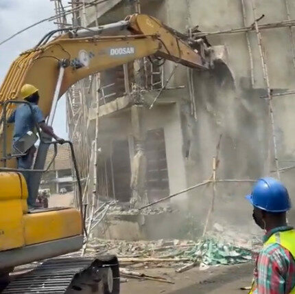 Lagos Begins Demolition Of Illegal Buildings At Trade Fair Complex 1 demo
