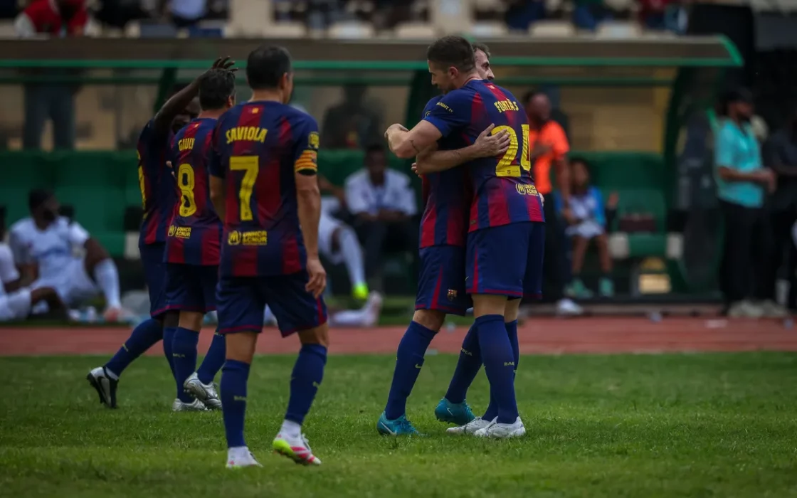 Barcelona Legends Triumph Over African Legends In Thrilling Exhibition Match