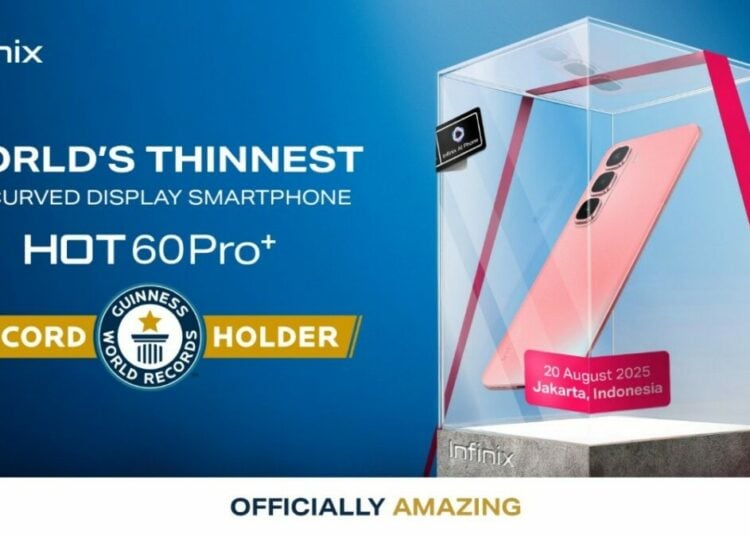 Infinix HOT 60 Pro+ device officially been certified by GUINNESS WORLD RECORDS™ as the World’s Thinnest 3D Curved Display Smartphone