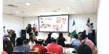 Beautiful Camp Nigerians Explore Artistic Side Of Korean Alphabets