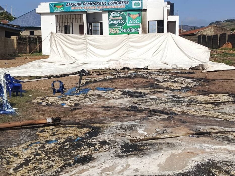 PICTORIAL: Thugs Attack ADC Secretariat, Stop Inauguration Of State Excos In Ekiti