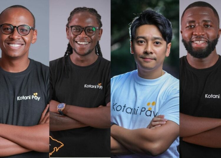 L - R  CEO kotani Pay -Felix Macharia. Co founders - Samuel Kariuki, Jonathan Morgan & Brian Kimotho.