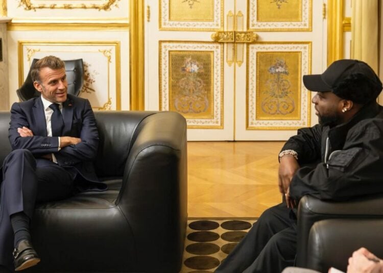 Davido's Diplomatic Daze: Superstar Meets French President Macron!
