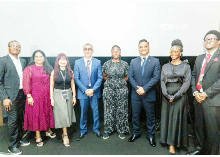 Canon Partners Nora Awolowo’s Movie Screenings, Strengthens Role In Creative Economy 1 L-R :Jayashri Namdar, PR & Social Media Manager at Canon EMEA; Gemma Reyes, Product Manager, ISN at Canon; Nora Awolowo, Director & Filmmaker of The Racket Queen; Rashad Ghani B2C Sales Director at Canon CNA, Folu Storms, Actor, Taiwo Adediran, Country Distribution Manager at Canon EMEA and others at the recent screening of The Racket Queen in Lagos.