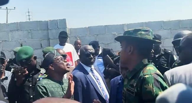 SAN Faults Naval Officer Over Clash With Wike 1 FCT Minister military officer 1