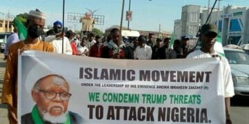 PICTORIAL: Shi’ite Sect Members Protest Against Trump’s Invasion Threat In Kano