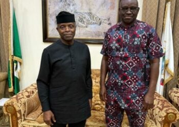 PICTORIAL: Ex-VP Osinbajo Visits Fayose Ahead 65th Birthday Bash