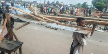 PICTORIAL: Lagos Government Demolishes Buildings Under Powerlines