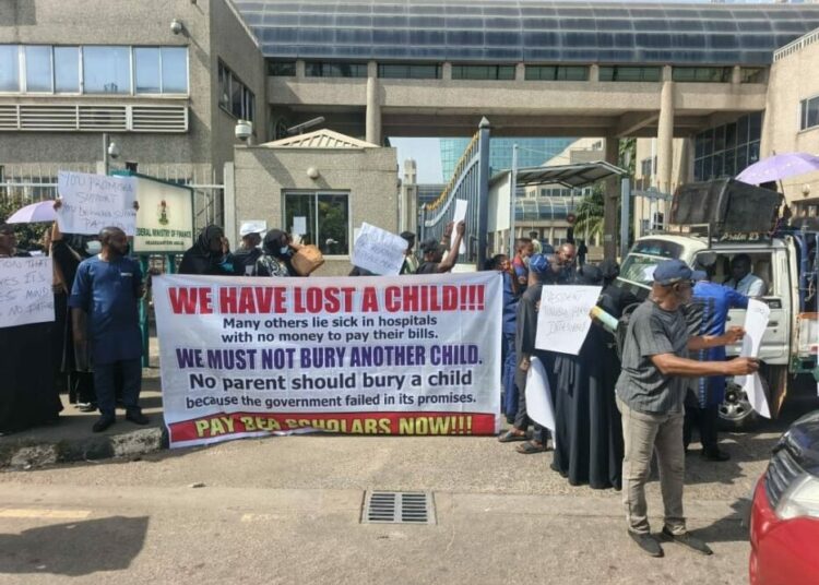 Parents Of Students On Scholarship Abroad Protest 16-month Unpaid Allowances 1 IMG 20251117 WA0007