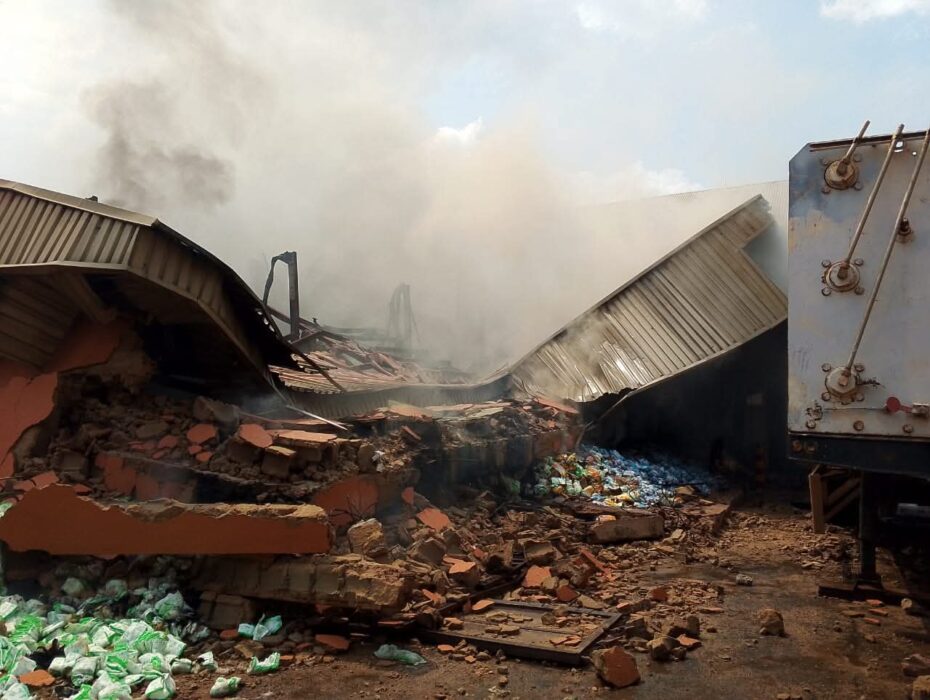 PICTORIAL: Fire Guts Anambra Factory, Destroys Multi-billion Naira Equipment