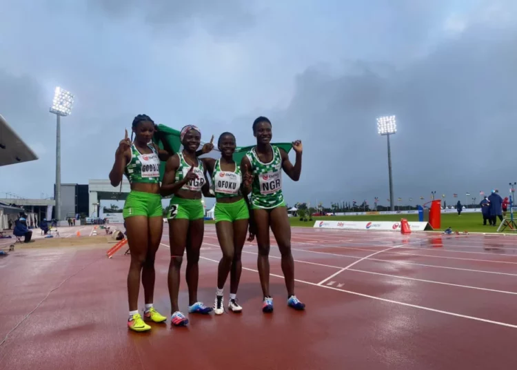 Nigerias 4x100m winning team