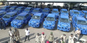 PICTORIAL: Zulum Distributes 63 Patrol Vehicles To Security Agencies In Borno