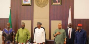 Shettima PICTORIAL: Wike Loyalists Gather At FCTA Secretariat To Inaugurate Factional PDP Board Of Trustees