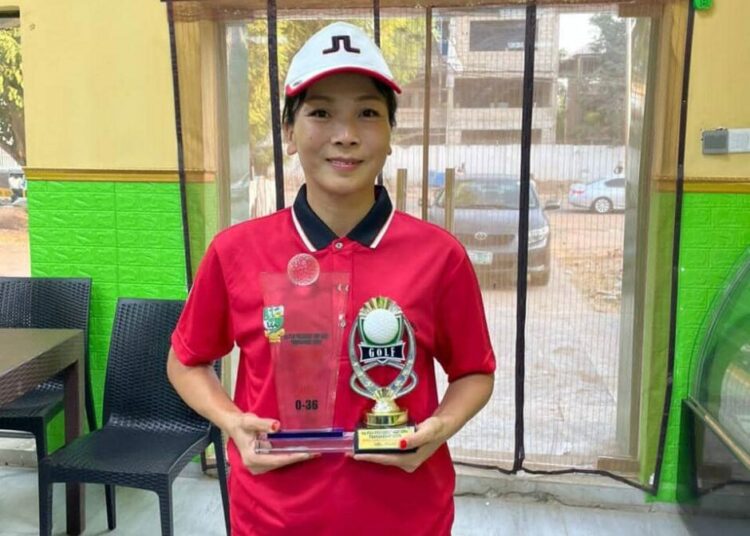 Chinese Golfer Angel Xing Wins Inaugural PSN Ladies Tourney In Kano 1 Kano-based Chinese golfer, Angel Xing Huiyao.
