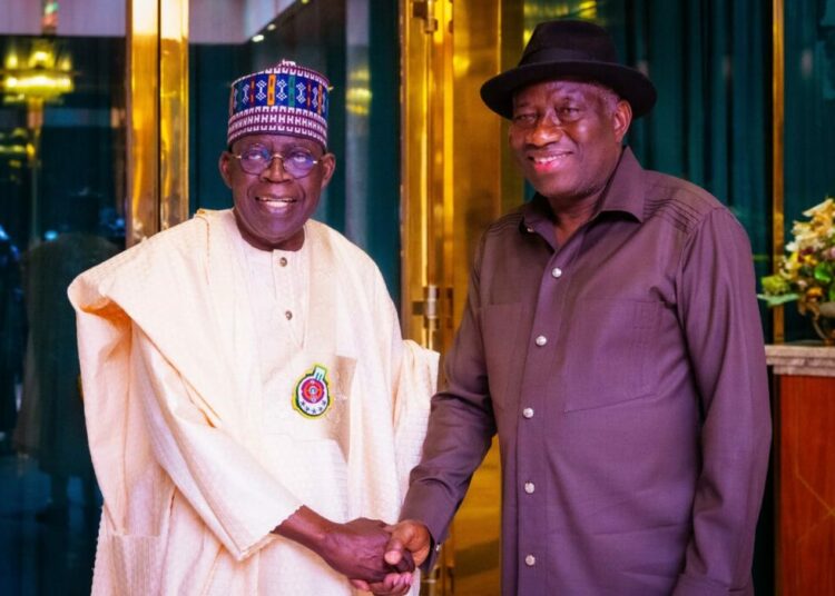 Jonathan’s 2015 Gesture Strengthened Nigeria’s Democracy – Tinubu 1 tinubu and jonathan