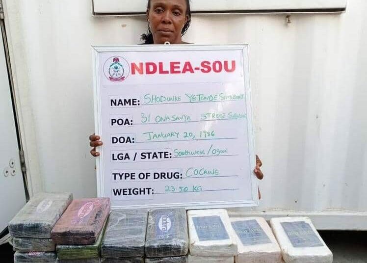 NDLEA Arrests Female Drug Kingpin After 20 Months In Hiding 1 737620e6 8eee 4815 a4da 42600f60ccdf