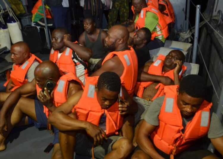 Navy Rescue 20 Crew Members From Burning Vessel Off Calabar Waters 1 IMG 20251223 WA0015