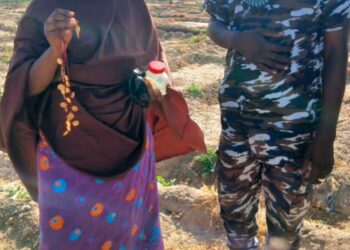 PICTORIAL: Police Recover N23.6m Gold Buried By Woman In Borno