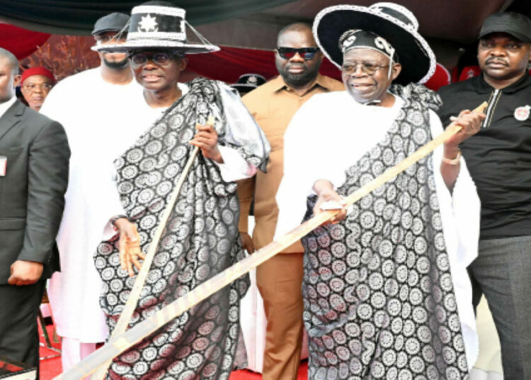 Tinubu, Uzodimma, Others In Lagos For Eyo Festival 1 President Bola Tinubu (right), with the Lagos State governor, Babajide Sanwo-Olu, during the Lagos State 2025 Eyo Festival, held in Lagos, yesterday. PHOTO: REMI AKUNLEYAN