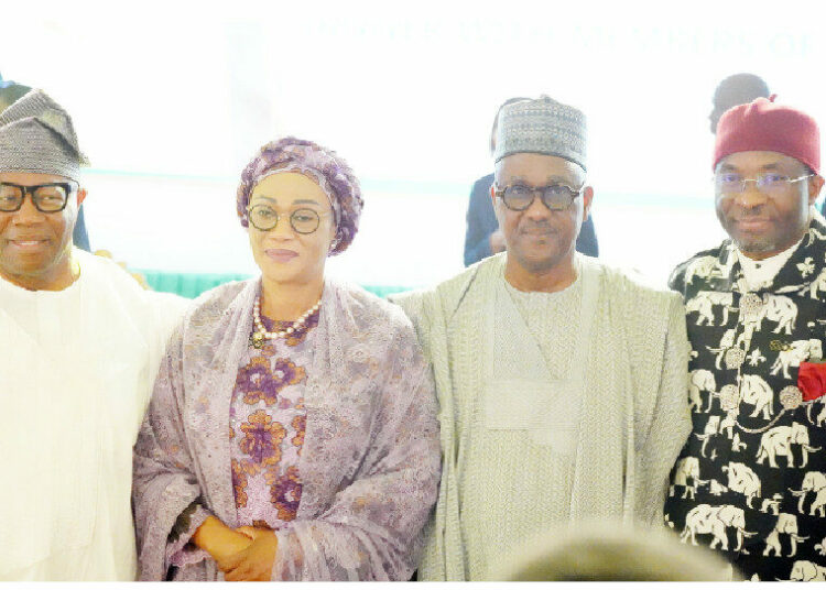 Tinubu's Food Diplomacy: Night First Lady Treated Lawmakers To Sumptuous Dinner 1 L-R: President of the Senate, Godswill Akpabio; First Lady of Nigeria, Senator Oluremi Tinubu; Speaker House of Representatives Rt Hon Tajudeen Abass, and Deputy Speaker, House of Representatives, Rt. Hon. Benjamin Okezie Kalu, during the First Lady Dinner with Member of the National Assembly, held at State House Conference Centre, Abuja recently, PHOTO: REMI AKUNLEYAN