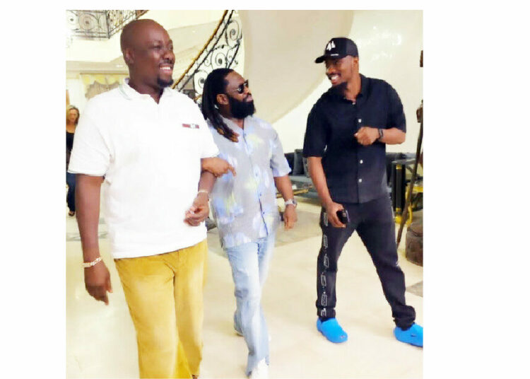 Obi Cubana Hosts “Dem Mama” Crooner Ahead of Abuja Timaya Day 1 obi cubana and timaya
