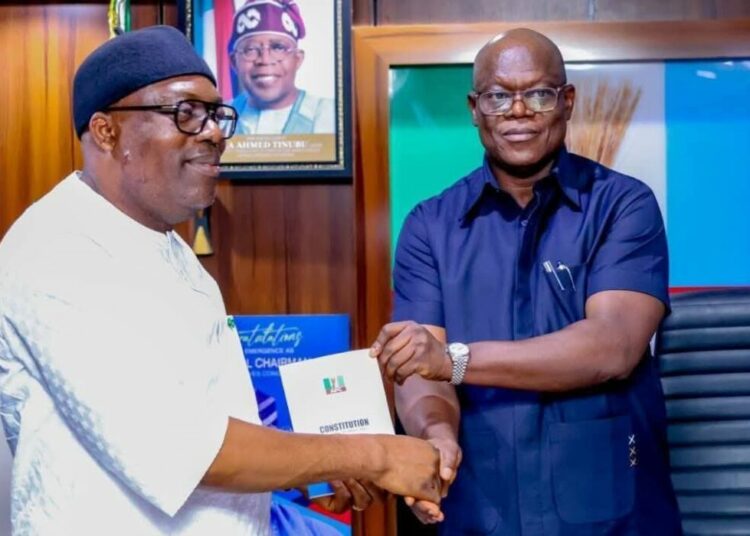 JUST-IN: APC NWC Members Fight Over Fubara, Wike 1 Fubara 2