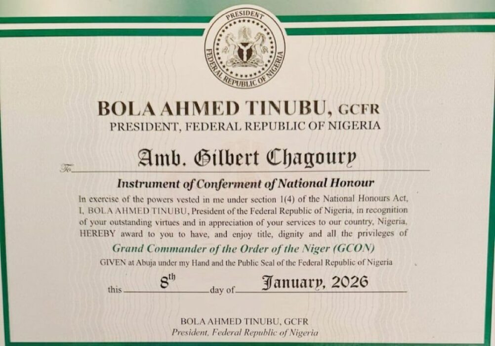 JUST-IN: Tinubu Honours Business Associate Gilbert Chagoury With GCON National Honour