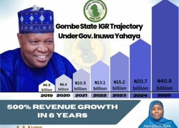 Gombe IGR Grows By 500% To N40.8bn In 2025