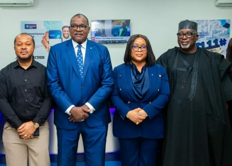 Keystone Bank Targets Better Customer Service Efficiency, Relocates Awolowo Road Branch 1 L-R: CEO, Henry Montengro Homes, Henry Ebuluofor; MD&CEO Keystone Bank Limited, Hassan Imam; executive director, South & Corporate Bank, Keystone Bank Limited, Nnenna Anyim-Okoro, and MD & CEO Lane Limited, Alhaji Sanni Adeleke, at the opening ceremony of the relocated Keystone Bank branch at situated at 1, Keffi/Manuwa Street, Ikoyi, Lagos. PHOTO: Keystone Bank.
