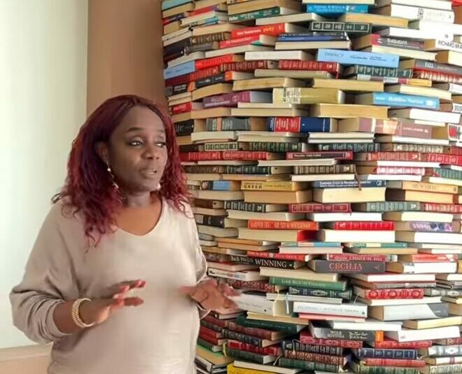 Ex-Minister Kemi Adeosun Unveils ‘Tower Of Knowledge’ Built From 1,000 Books She Read 1 Kemi Adeosun