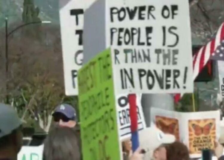 Protests Erupt Across US As Trump Marks 1st Year Of Return To White House 1 Protest