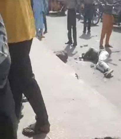 Suspected Phone Thief Set Ablaze By Angry Mob In Kano 1 Suspect burnt 1