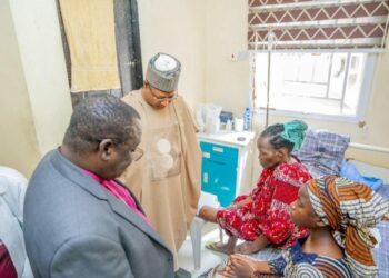 PICTORIAL: Kaduna Governor Visits Late Anglican Cleric Achi’s Wife, Daughter After Their Release By Bandits
