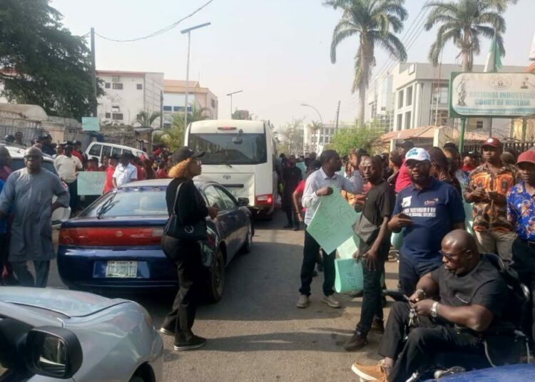 PICTORIAL: FCTA Workers, NLC Picket Industrial Court As Wike Sues Unions Over Strike 1 WhatsApp Image 2026 01 26 at 14.28.33