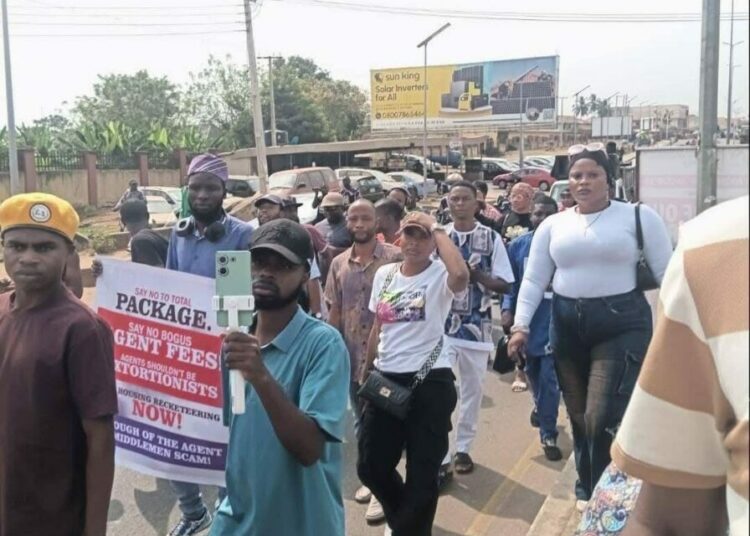 Youths Protest Soaring House Rent, Demand Regulation Of Landlords, Estate Agents In Ondo 1 Youth Protest