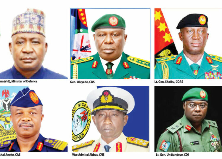 Defining Conflicts, Strategic Shifts, And Nigeria’s Security Crossroads In 2025 1 army chiefs 1