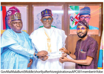 APC Revalidation: Governor Buni Registers As Member 001 In Yobe