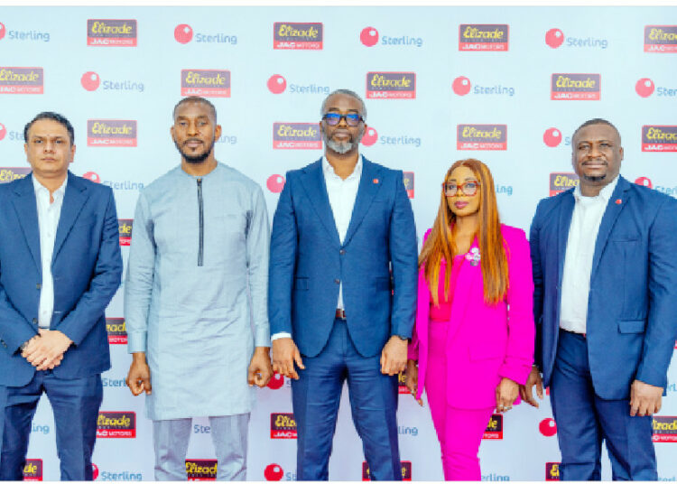 Elizade JAC Autoland, Sterling Bank Partner On Vehicle Financing 1 L-R: Chief operating officer, Elizade JAC Autoland, Arvind Bhardwaj; MD/CEO, Elizade JAC Autoland, Demola Ade-Ojo; VP, Consumer Banking at Sterling Bank, David Adebayo; head, corporate sales, Elizade JAC Autoland, Oluwaseun Ayanbadejo, and head, affluent banking, Sterling Bank, Damian Umeasala at the vehicle financing partnership signing ceremony held at the Elizade JAC Autoland Headquarters in Lagos, recently. PHOTO ELIZADE JAC AUTOLAND