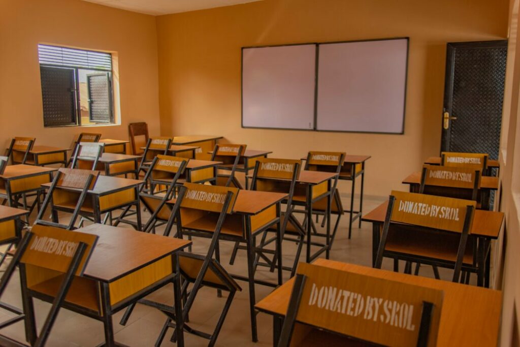 Starting The Year With Impact: Segilola Resources Delivers School, Skills, And Safety Initiatives In Host Communities 7 2. Chairs Tables inside the Imogbara Pry school