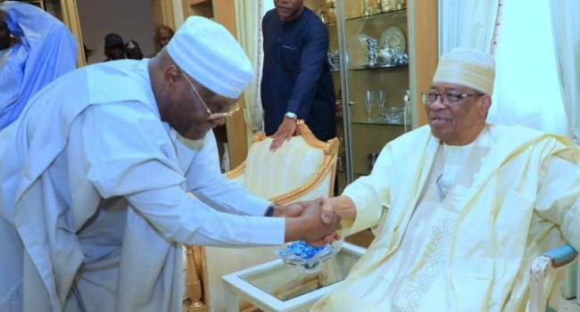 JUST-IN: Atiku, Makinde In Closed-door Meeting With Ex-Military President Babangida 1 Atiku and Babngida
