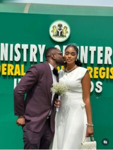 Ex-BBNaija Housemate Cross Okonkwo Weds Heartthrob Chinonso In Court 2 CROSS1