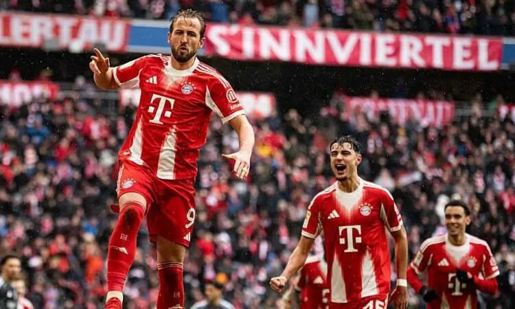 Kane's Brace Seals Nine-Point Lead For Bayern Over Frankfurt 1 Kane