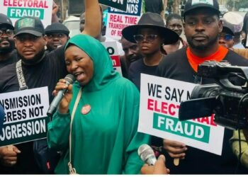 JUST-IN: Protesters Storm National Assembly Over Electronic Transmission Of Election Results