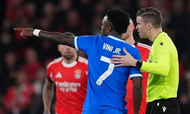 UCL Playoff: Benfica Vs Real Madrid Game Halted Amid Vinicius' Racism Allegation 1 UCL playoffs