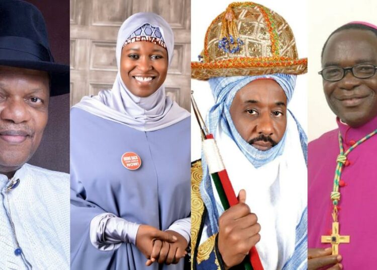 L-R: The converners: Atedo Peterside, Aisha Yesufu, HRH Sanusi II and Bishop Hassan Kukah.