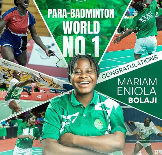 NSC Applauds Eniola Bolaji As Nigeria Produces Para-Badminton World No 1 1 Eniola Mariam Bolaji